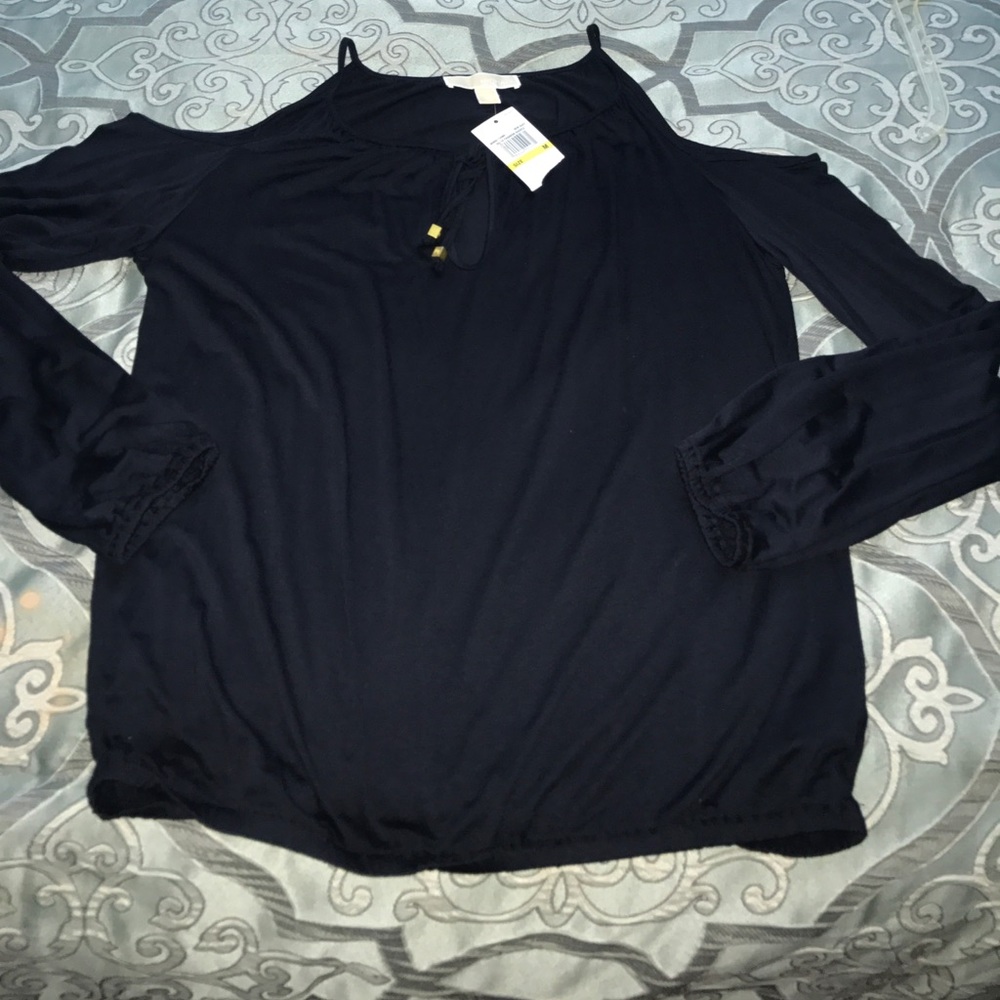 Michael kors sexy open shoulder shirt sz med