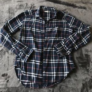 Hollister Navy Blue Flannel Size XS