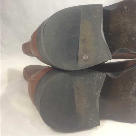 Brown leather Kenneth Cole zip up ankle boots - Picture 6 of 8