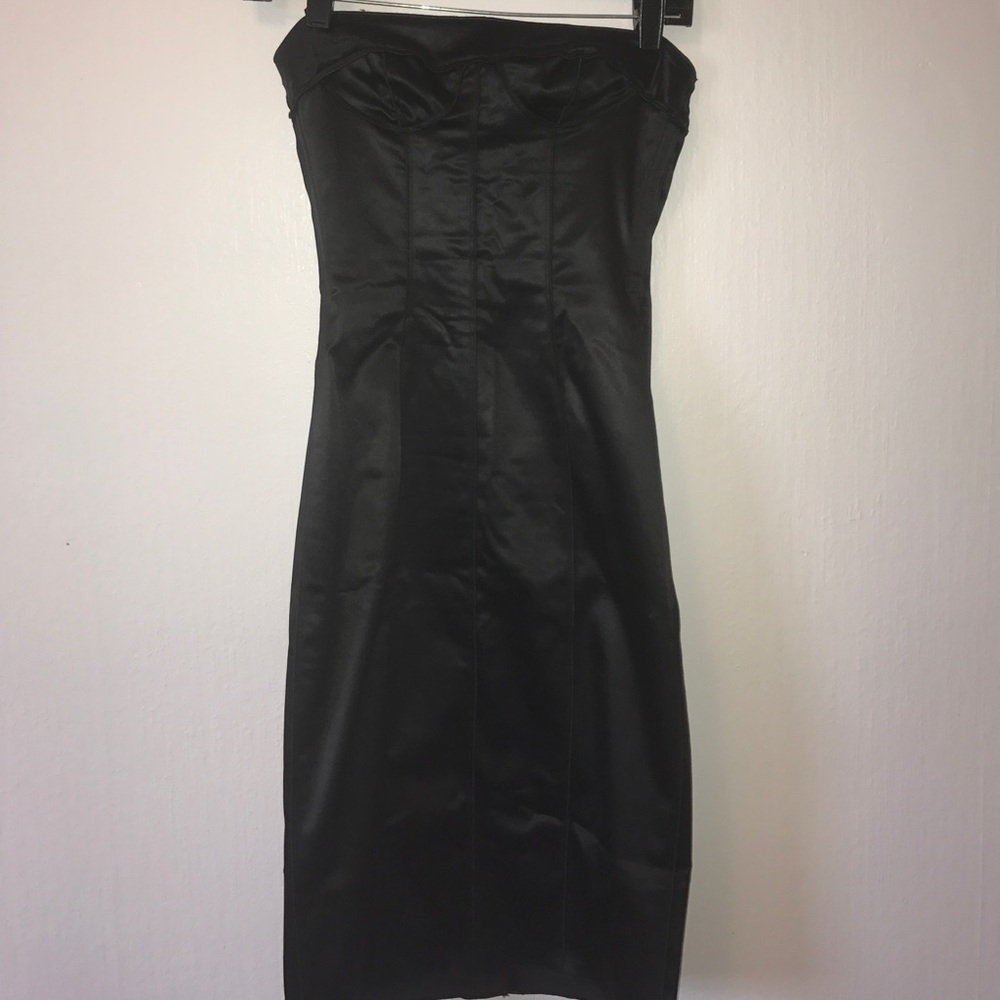 Dolce & Gabbana Black Satin Dress