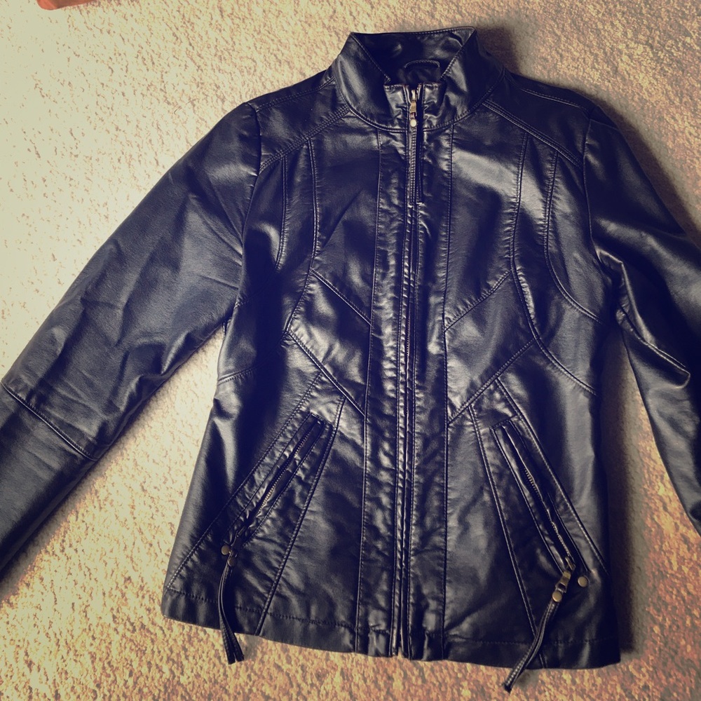 Brown Vegan Leather Jacket