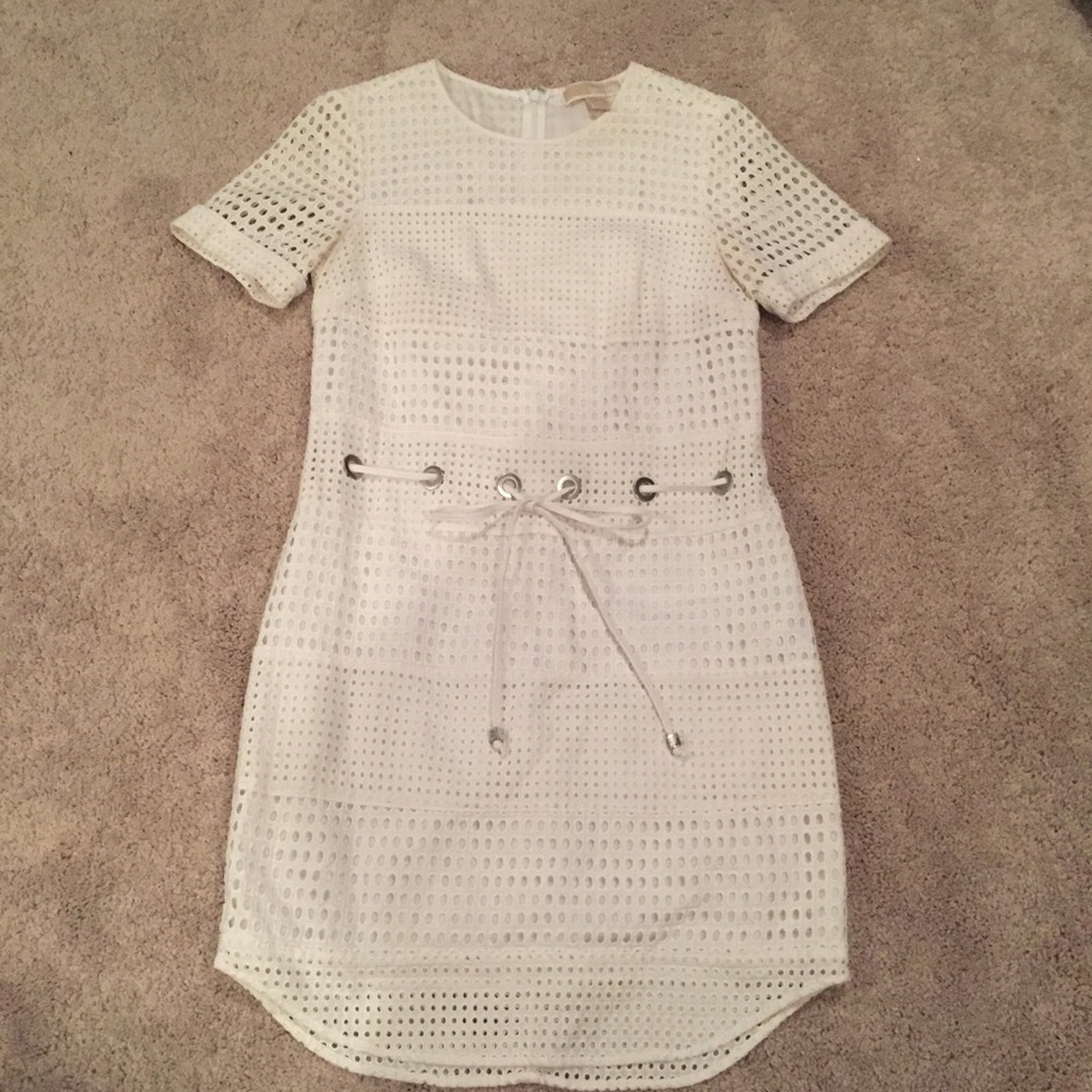 Michael Kors white eyelit dress
