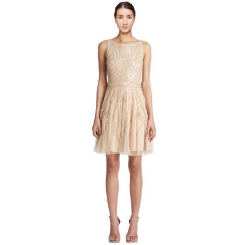 Aidan Mattox Beaded Tulle Dress