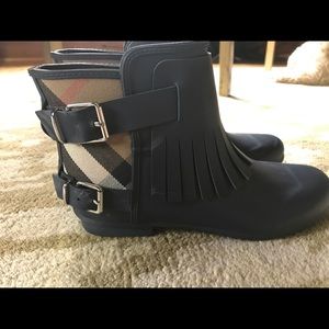 Burberry rain boots