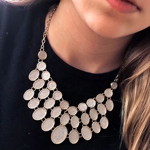 NWT NY&Co Silver & Gold Glitter Statement Necklace NWT NY&Co Silver & Gold Glitter Statement Necklace