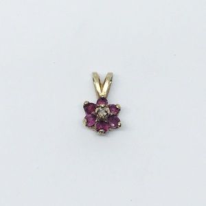 Dainty Ruby/Diamond Pendant Dainty Ruby/Diamond Pendant