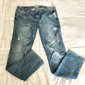 Aeropostale Light Wash Distressed Skinny Jeans
