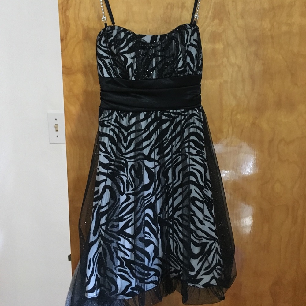 Zebra-Print Semi-Formal Dress