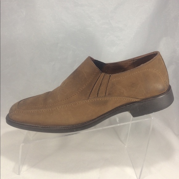 Johnston & Murphy brown leather men's slip ons - Picture 1 of 8
