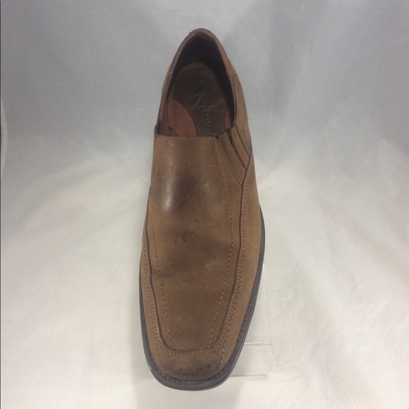 Johnston & Murphy brown leather men's slip ons - Picture 2 of 8