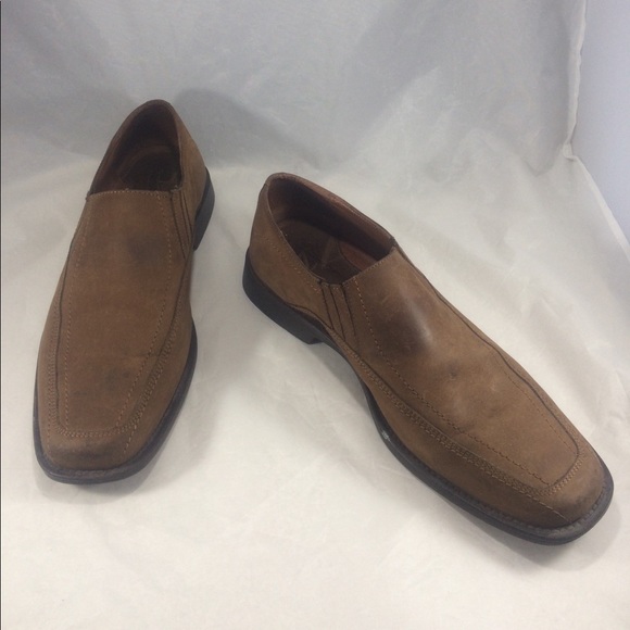 Johnston & Murphy brown leather men's slip ons - Picture 4 of 8