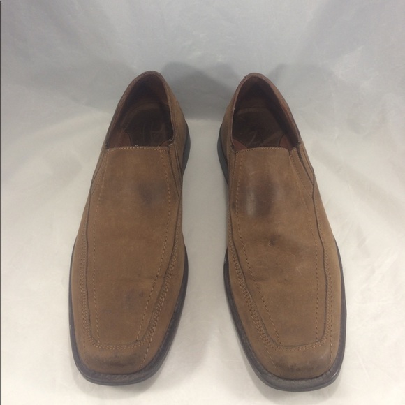 Johnston & Murphy brown leather men's slip ons - Picture 5 of 8
