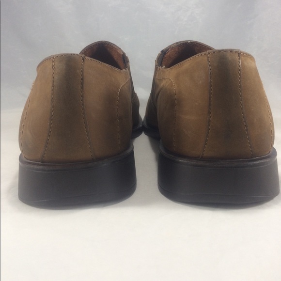 Johnston & Murphy brown leather men's slip ons - Picture 6 of 8
