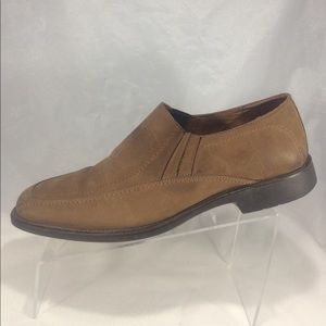Johnston & Murphy brown leather men's slip ons