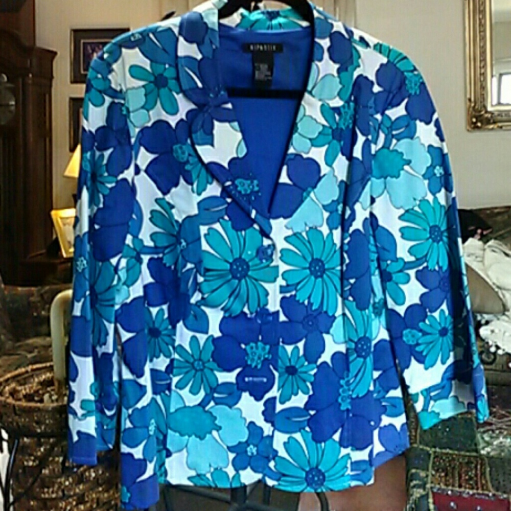 Colorful blazer.