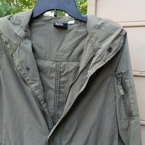 BDG Olive Green Utilty Anorak Hooded Jacket
