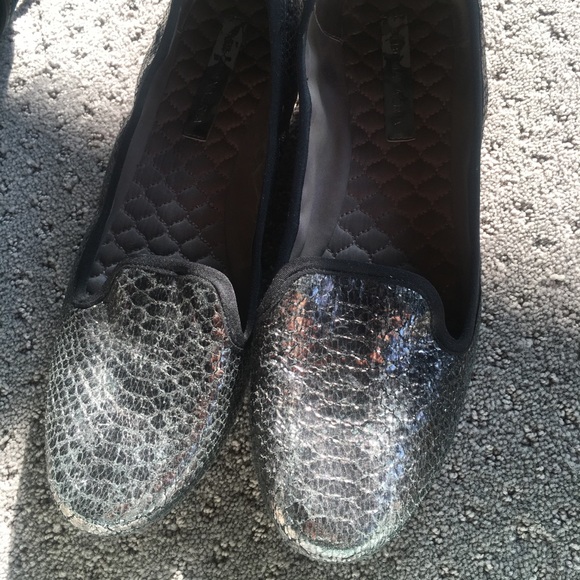 BCBG maxazria ballet flats.  Snakeskin. - Picture 1 of 2