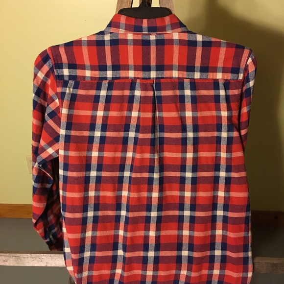 Boca Classics Red/Blue/Plaid Regular Flannel M - Picture 2 of 2