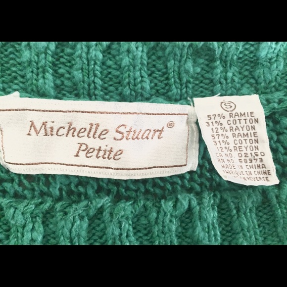 Michelle Stuart Green Sleeveless Sweater Vest - Picture 3 of 3