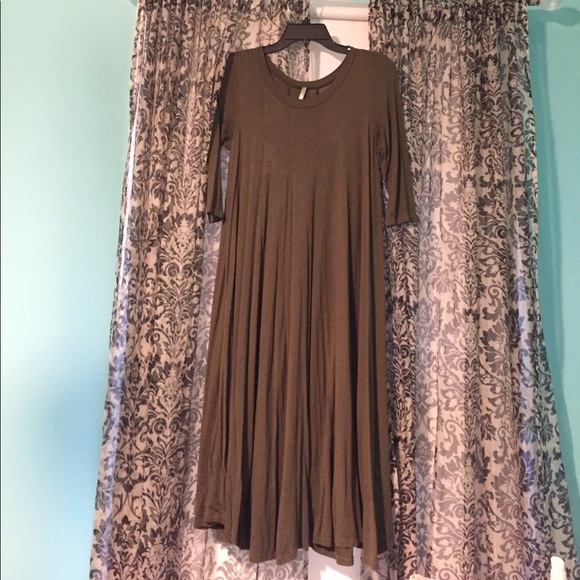 Hunter green midi dress - Picture 1 of 2
