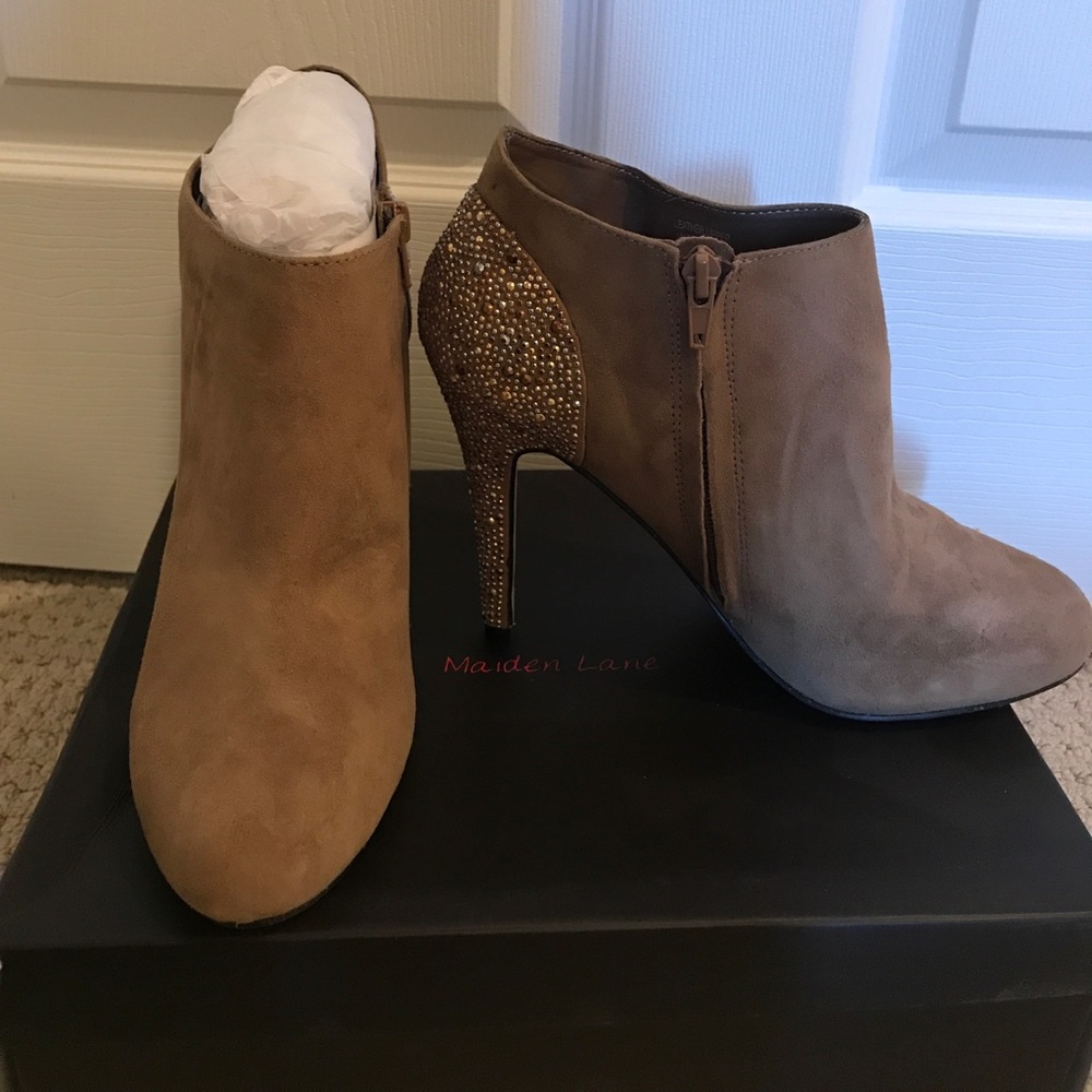 Taupe Suede booties