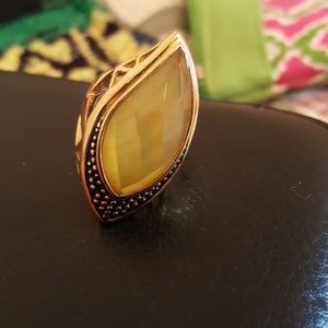 Stainless steel statement ring.