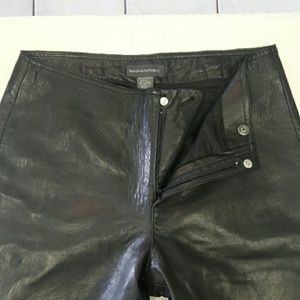 😍100% leather Banana Republic black sz 8 pants😍
