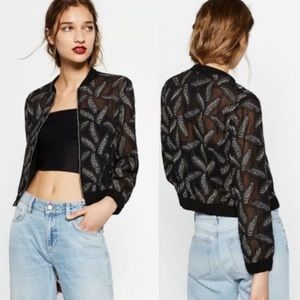 Zara - Cropped Bomber Jacket NWOT
