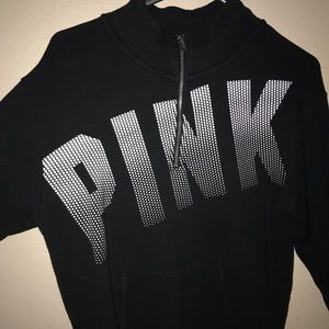 Black “PINK” half zip jacket