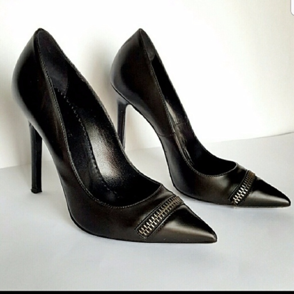 All Saints Leather Zipper Pump