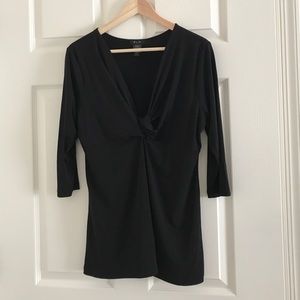 F.L.P Black blouse with 3/4 sleeve