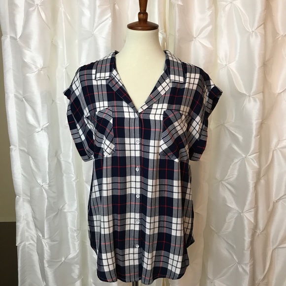 Jacks Girlfriend Tops - Jacks Girlfriend Plaid Shirt