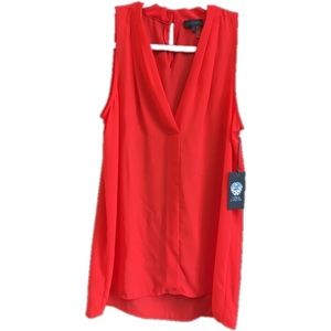 Vince Camuto V-Neck Sleeveless Blouse small NWT