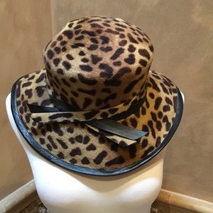 Leopard Ponyhair Hat
