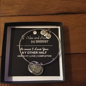 Alex and Ani Better Half Silver Bracelet