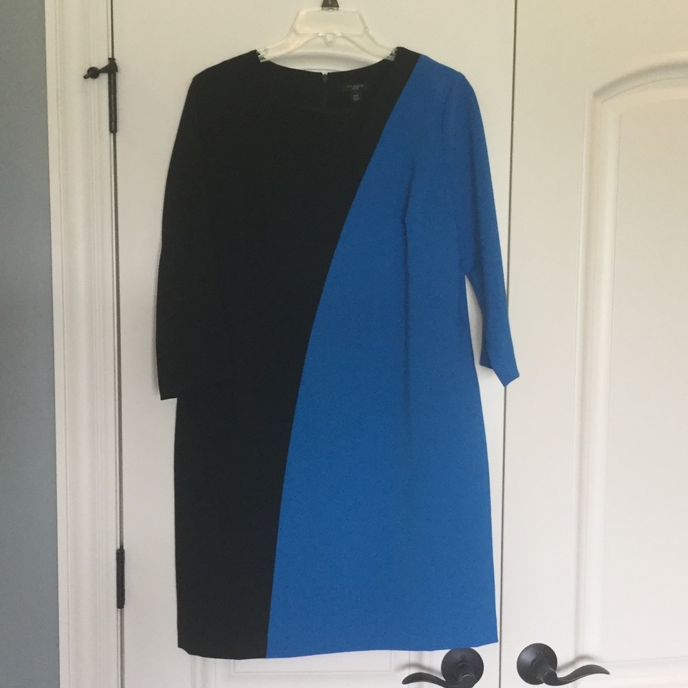 Reduced! Ann Taylor Petite blue/black dress