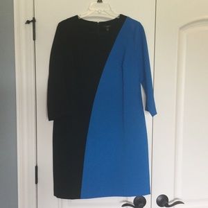 Reduced! Ann Taylor Petite blue/black dress