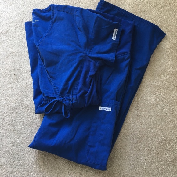 Cherokee Maternity Scrub Set, Galaxy Blue, Sz S - Picture 1 of 1