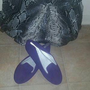 3/$18 Purple Faux Suede Flats