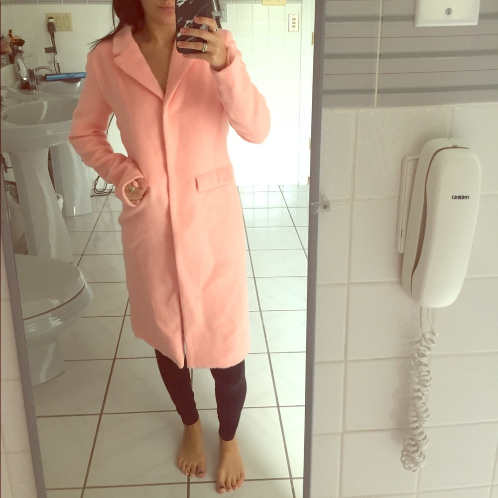 Misguided Winter coat never worn pink