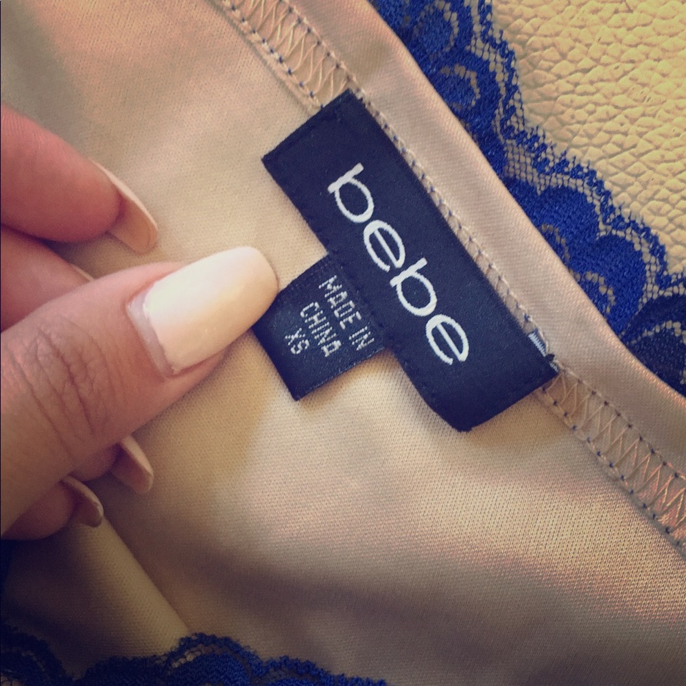 Bebe Lace blue dress never worn