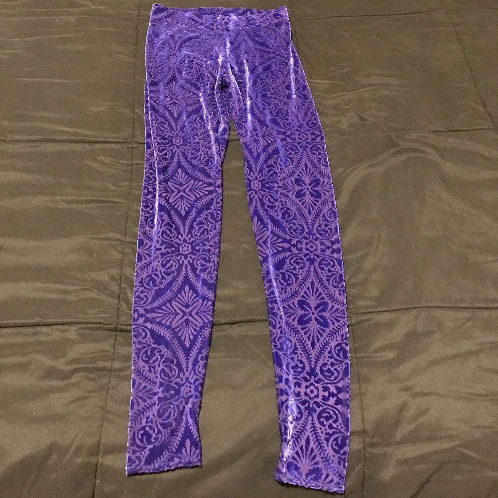 Black Milk Burned Velvet Burple Leggings