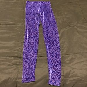 Black Milk Burned Velvet Burple Leggings