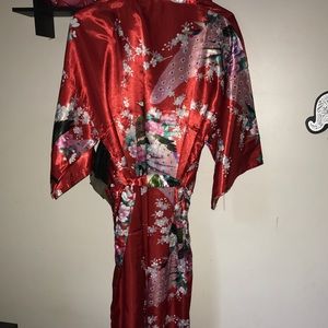 Floral Satin Robe