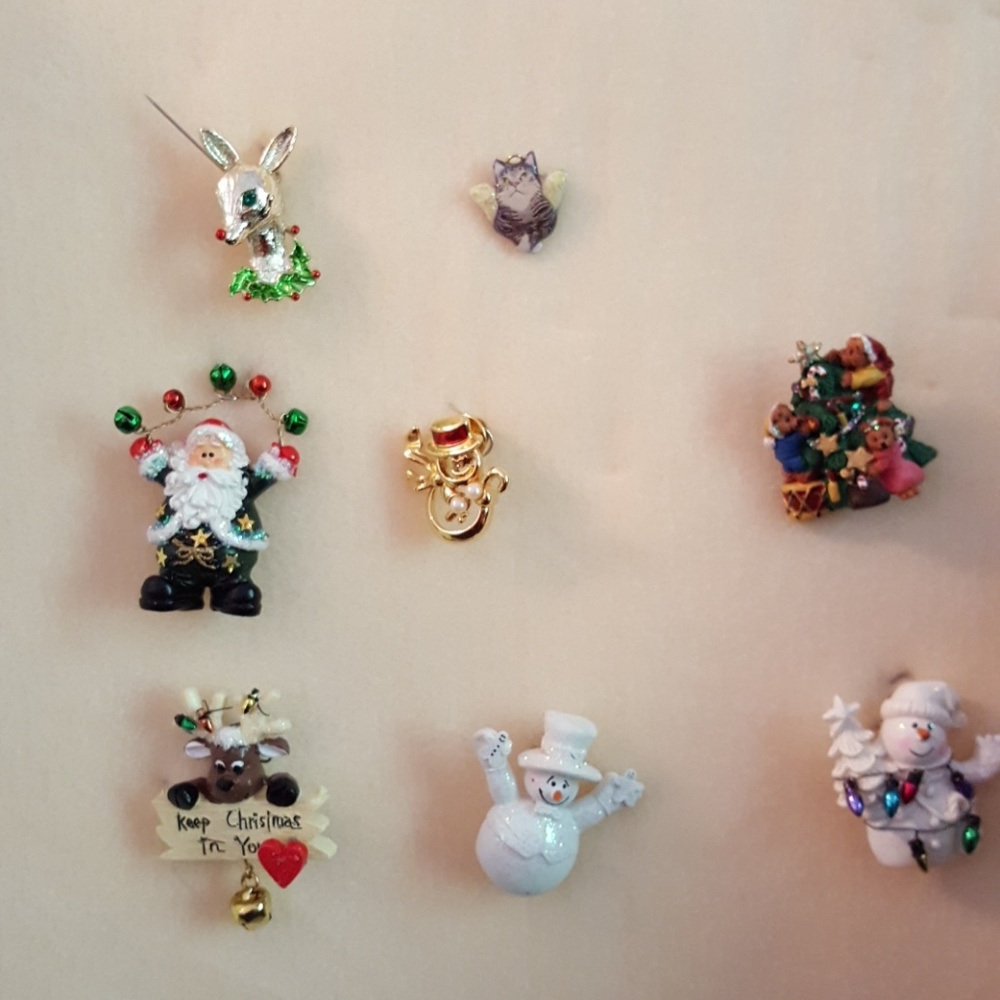Holiday Pins - 6 pins 2 tacs