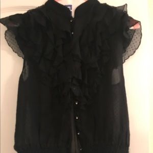 Bebe ruffle button down Blouse Bebe ruffle button down Blouse