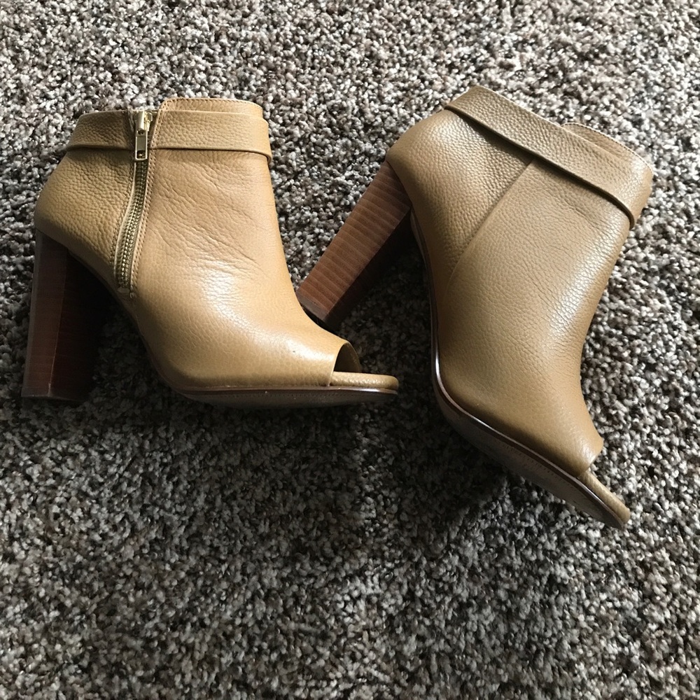 Peep toe booties