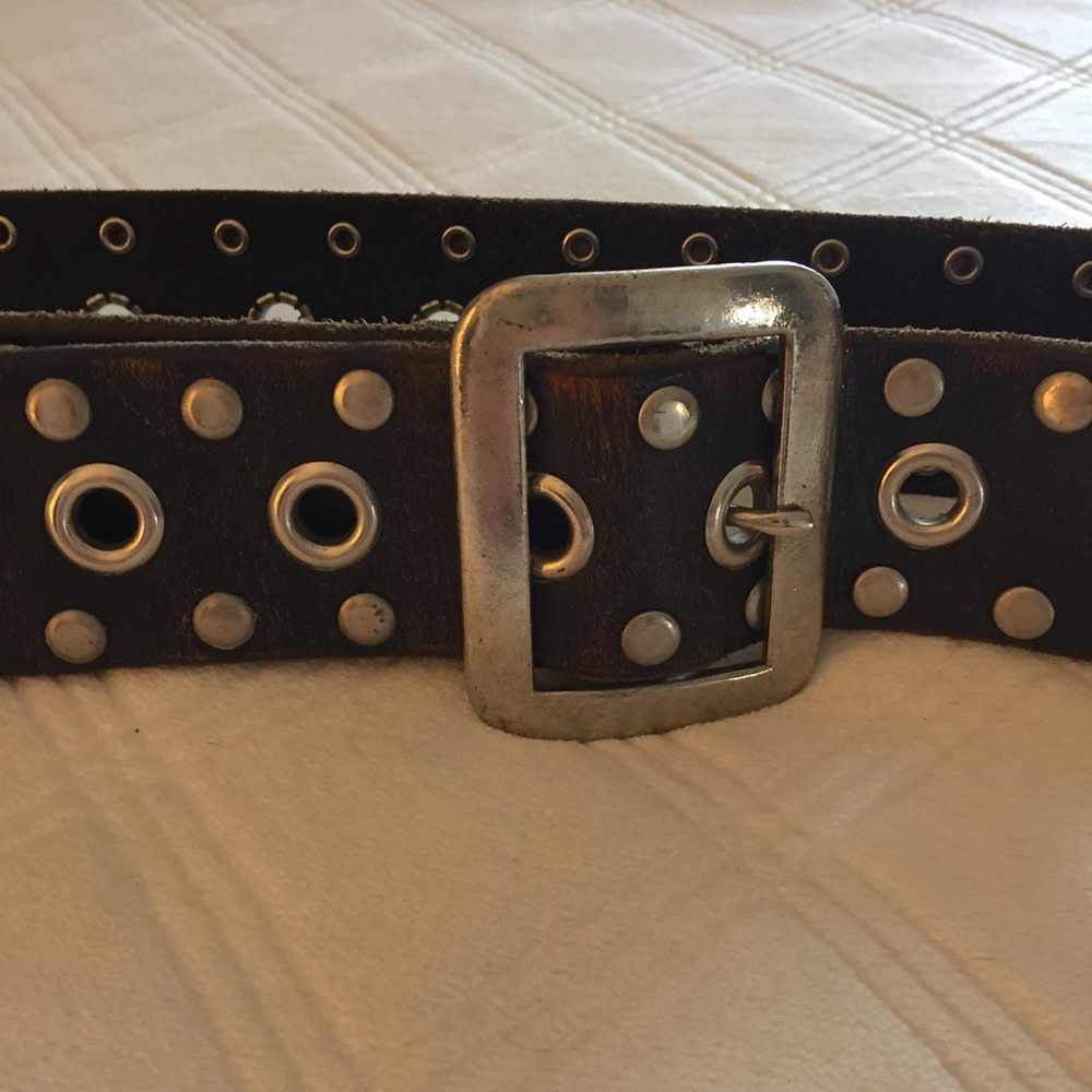 Vintage Leather, Grommet & Studded Belt