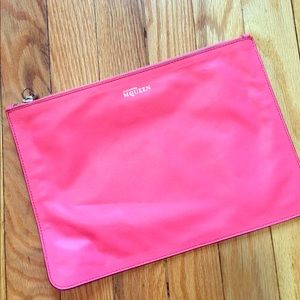 Alexander McQueen leather zip pouch in pink