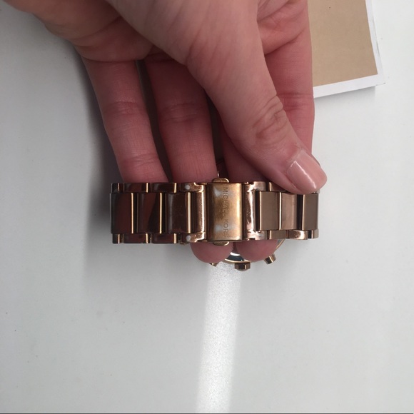 Rose Gold Crystal Embellished Michael Kors Watch - Picture 4 of 8